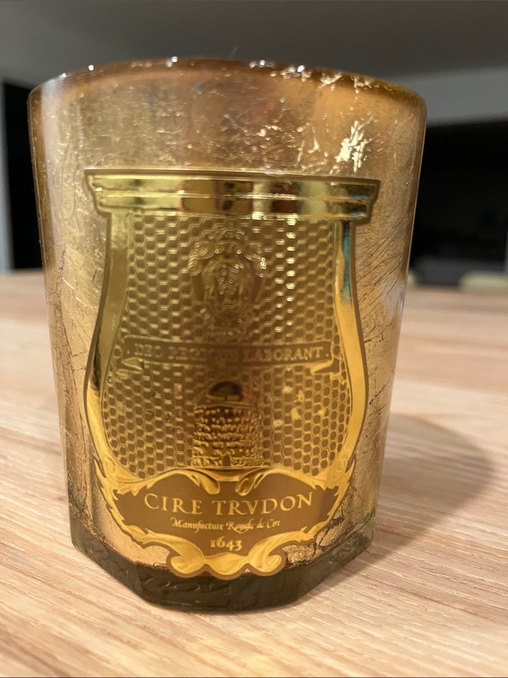 Trudon Cire candle gold leaf bougie candle Ernesto scented